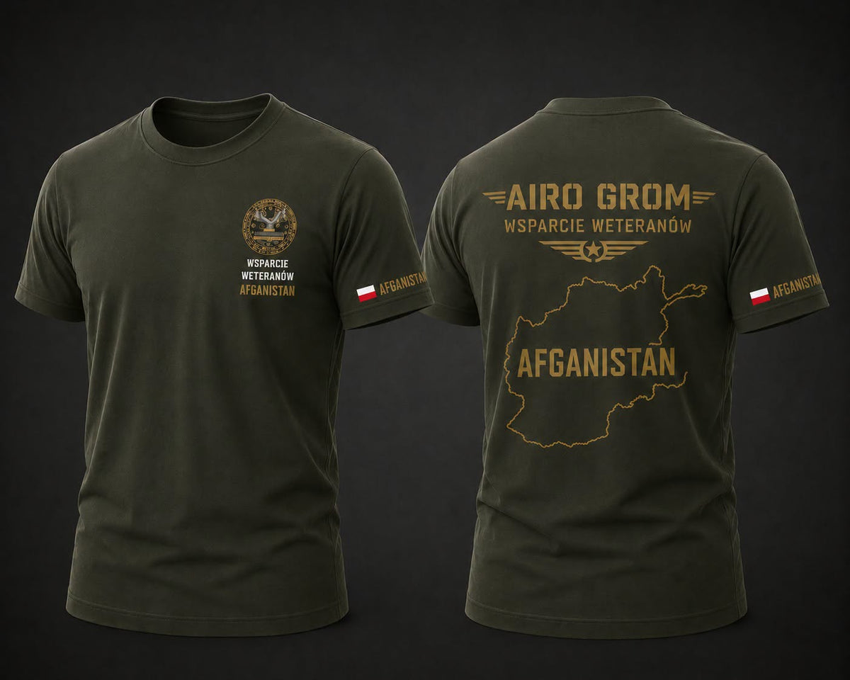 T-shirt Afganistan Wsparcie Weteranów - Ranger Green